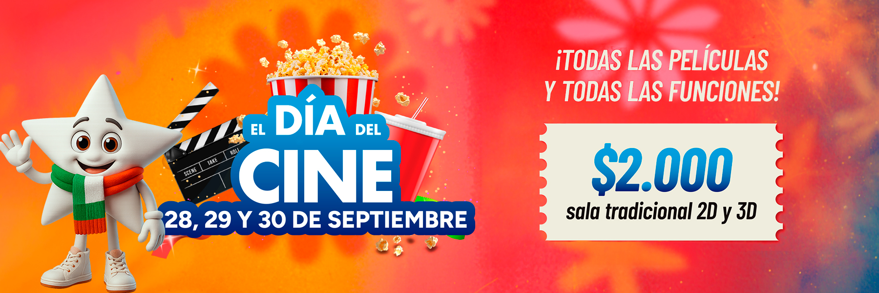 Día del Cine, 28, 29 y 30 de septiembre: entradas a $2.000